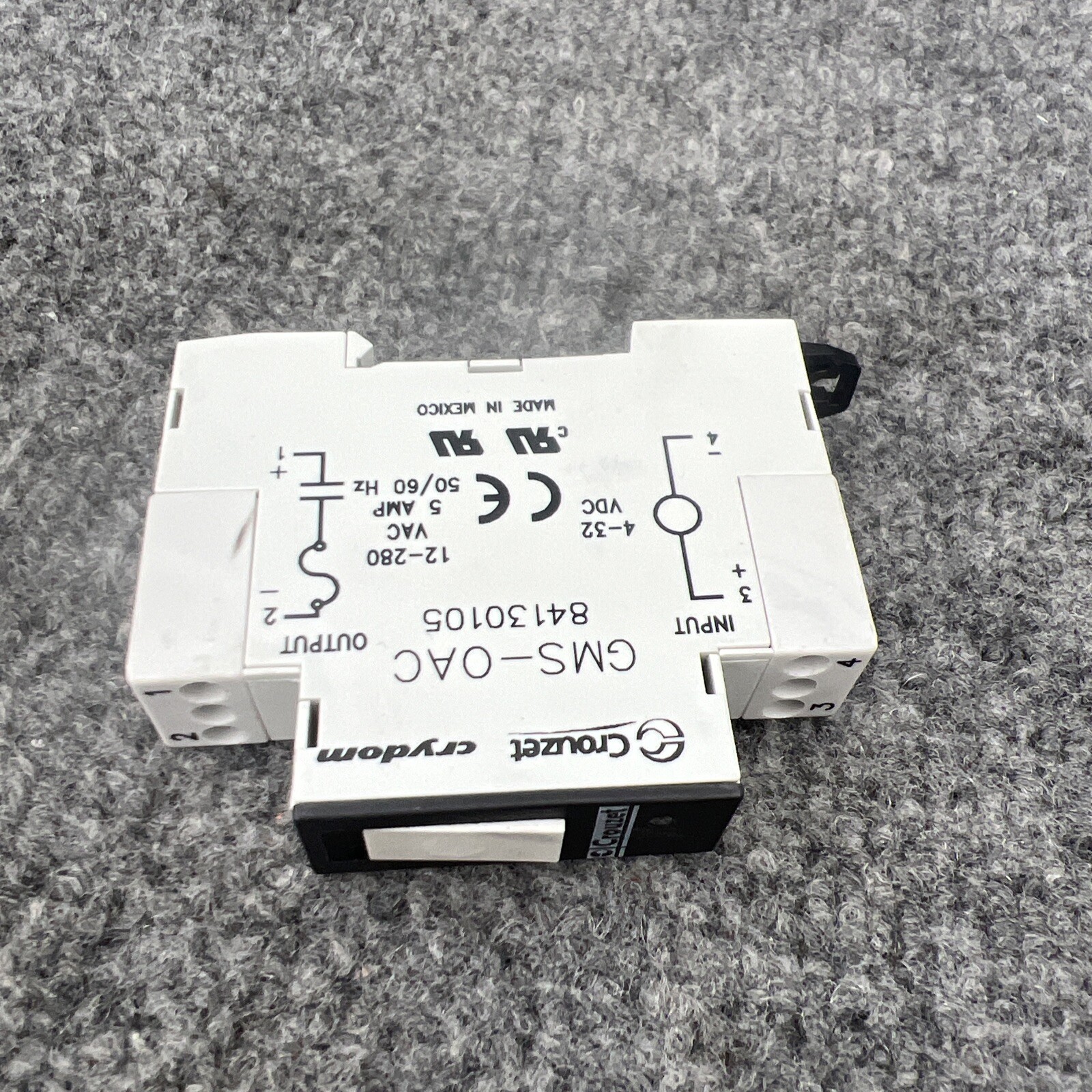 Crouzet GMS-OAC Relay Module 4-32VDC Input, 12-280VAC Output, 5A, Display LED