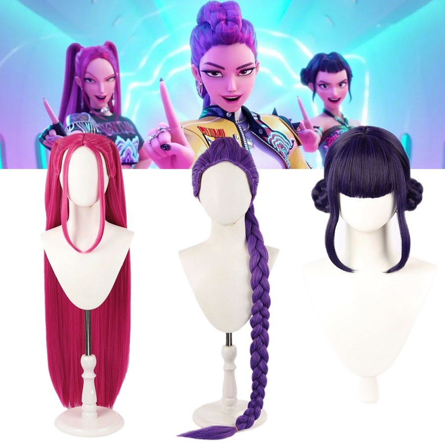 Rumi & Zoey & Mira Wigs Cosplay Synthetic Hair Carnival Halloween Props