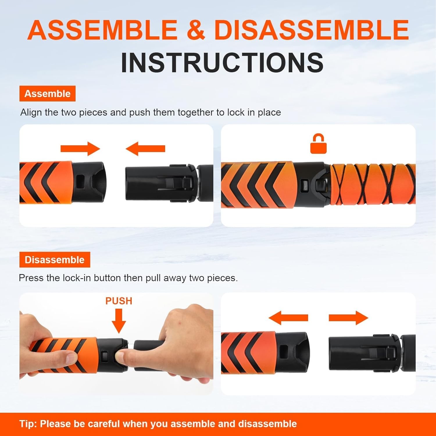Extendable for Car, Ice Scrapers for Car Windshield Combo Kit with 270° Pivot...
