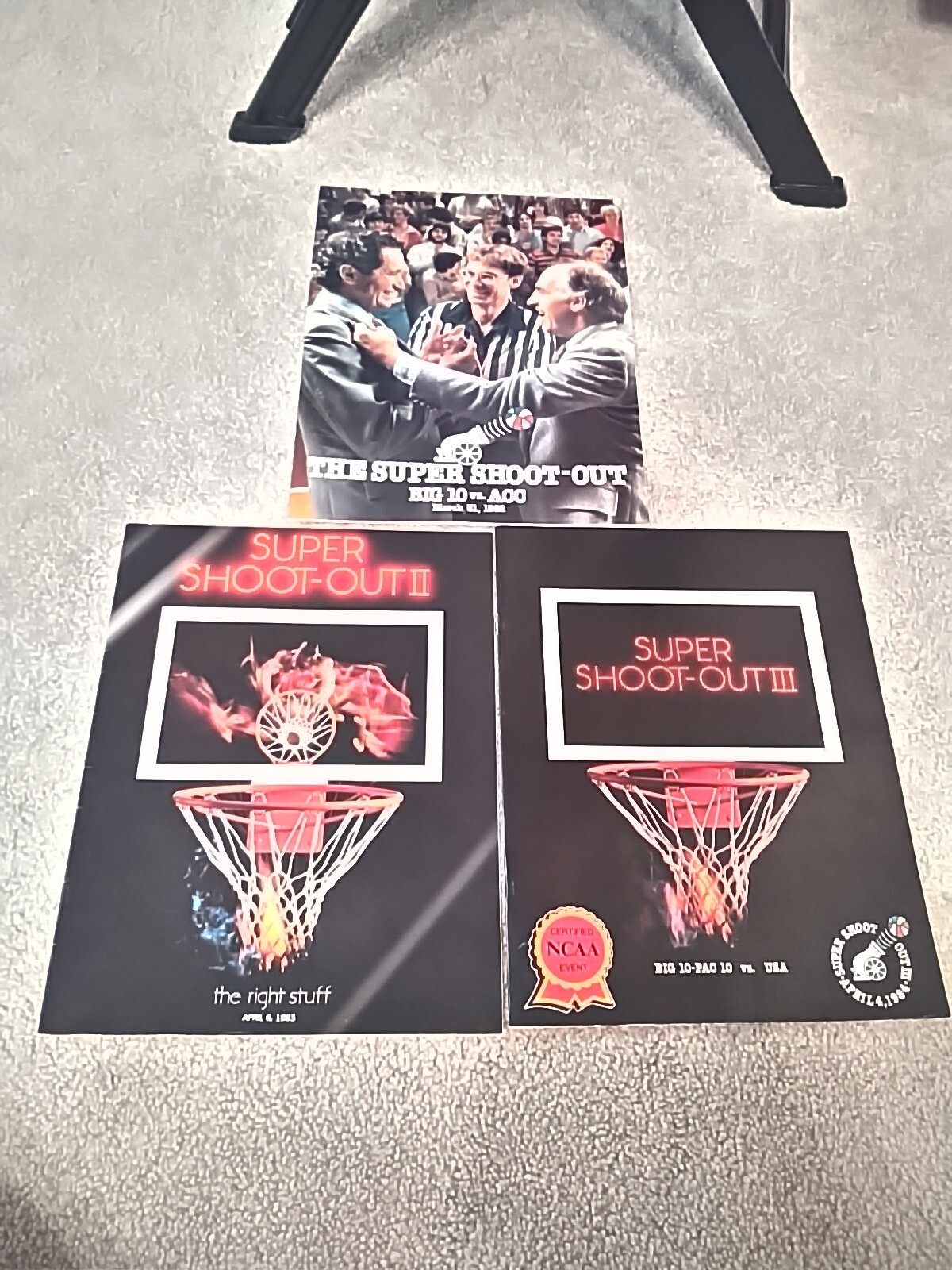 Rare Big 10 ACC  Shoot Out Basketball Programs 1982, 1983,:1984 Michigan  - NCAA