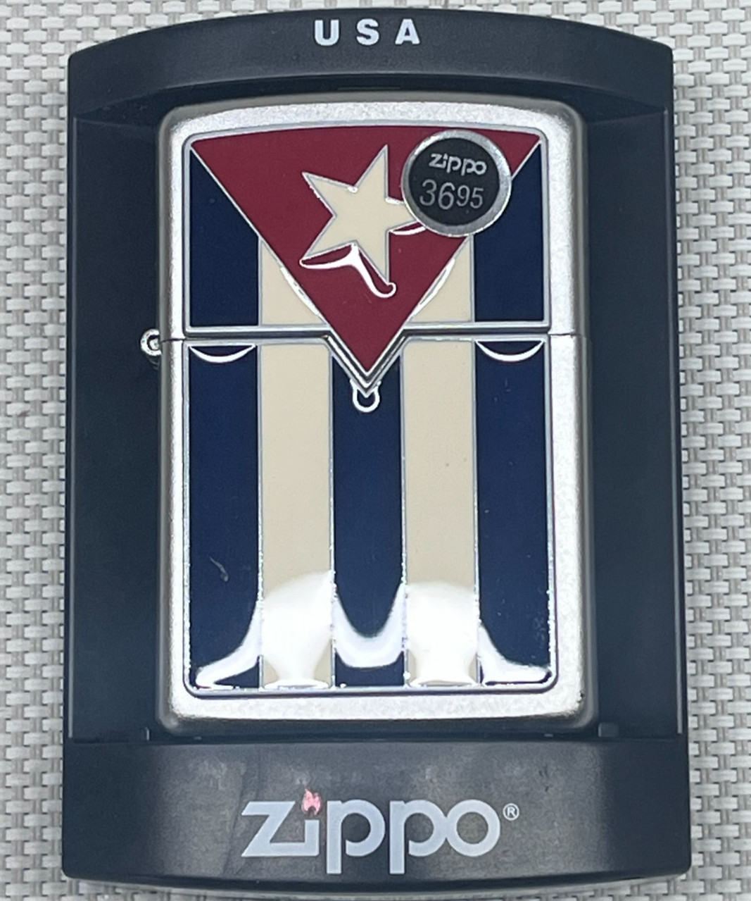 Zippo Lighter "Flag of Cuba"  Unfired Orange Seal