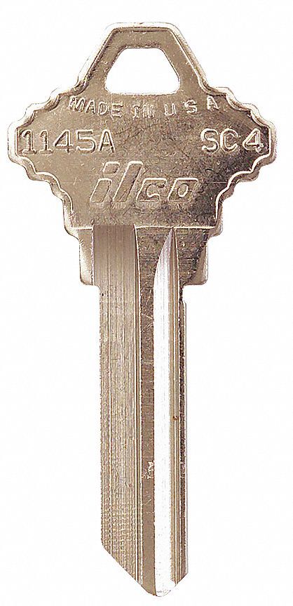 KABA ILCO SC4-1145A Ilco, Key Blank for Schrage Lockset, 6 Pin, C-Keyway