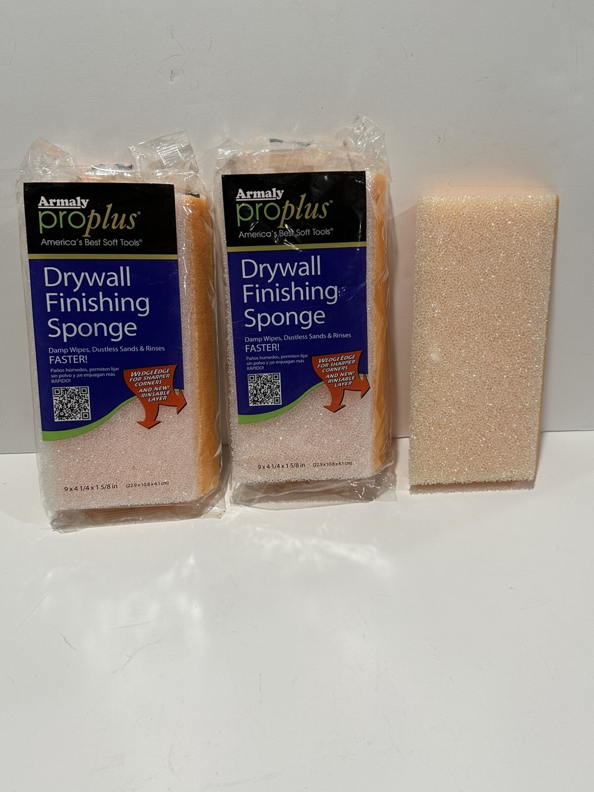 Armaly Drywall Finishing Sponge, 00610, Three Sponges, New
