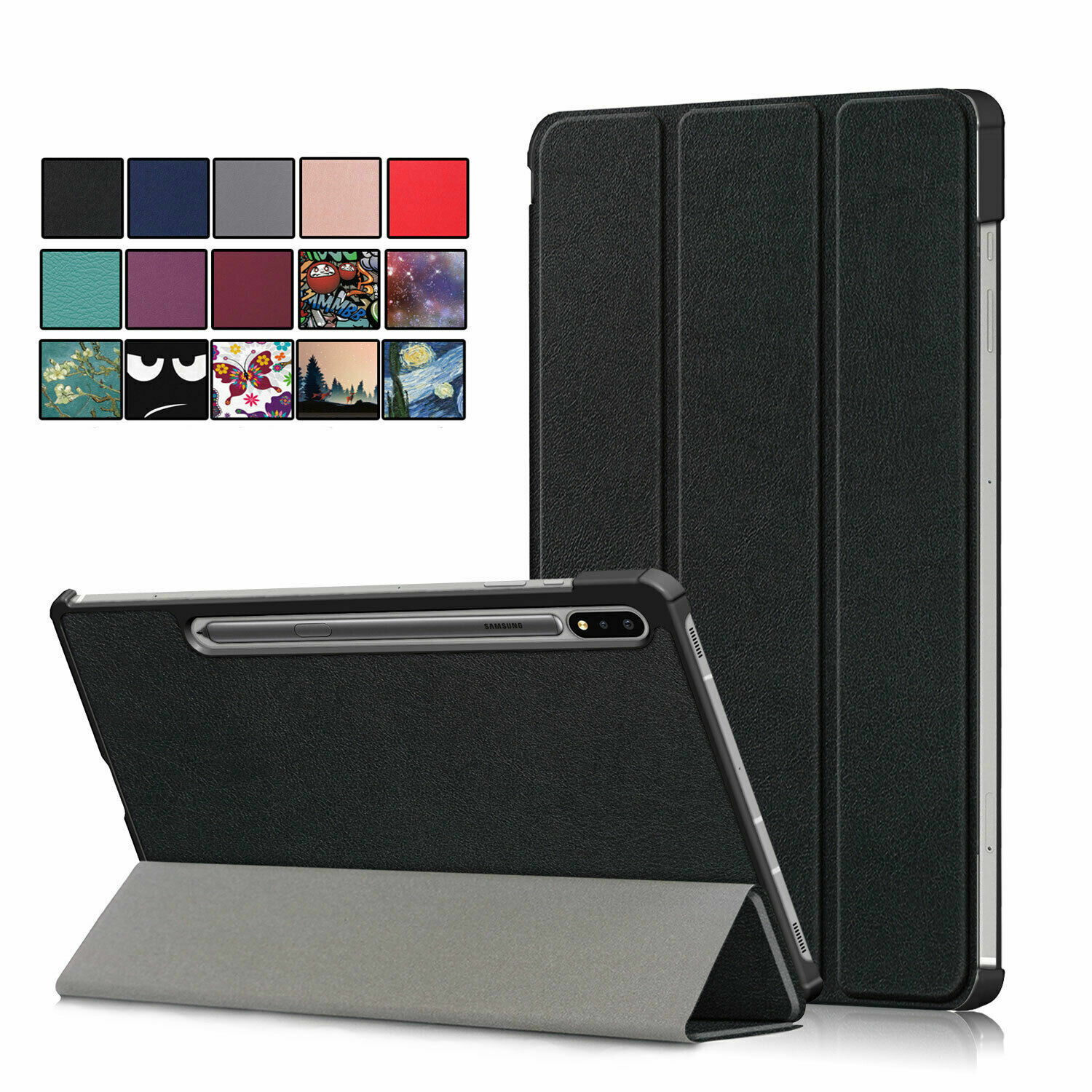 Smart Case for Galaxy Tab S7 FE /S7 Plus Slim Shell Stand Cover Auto Sleep/Wake