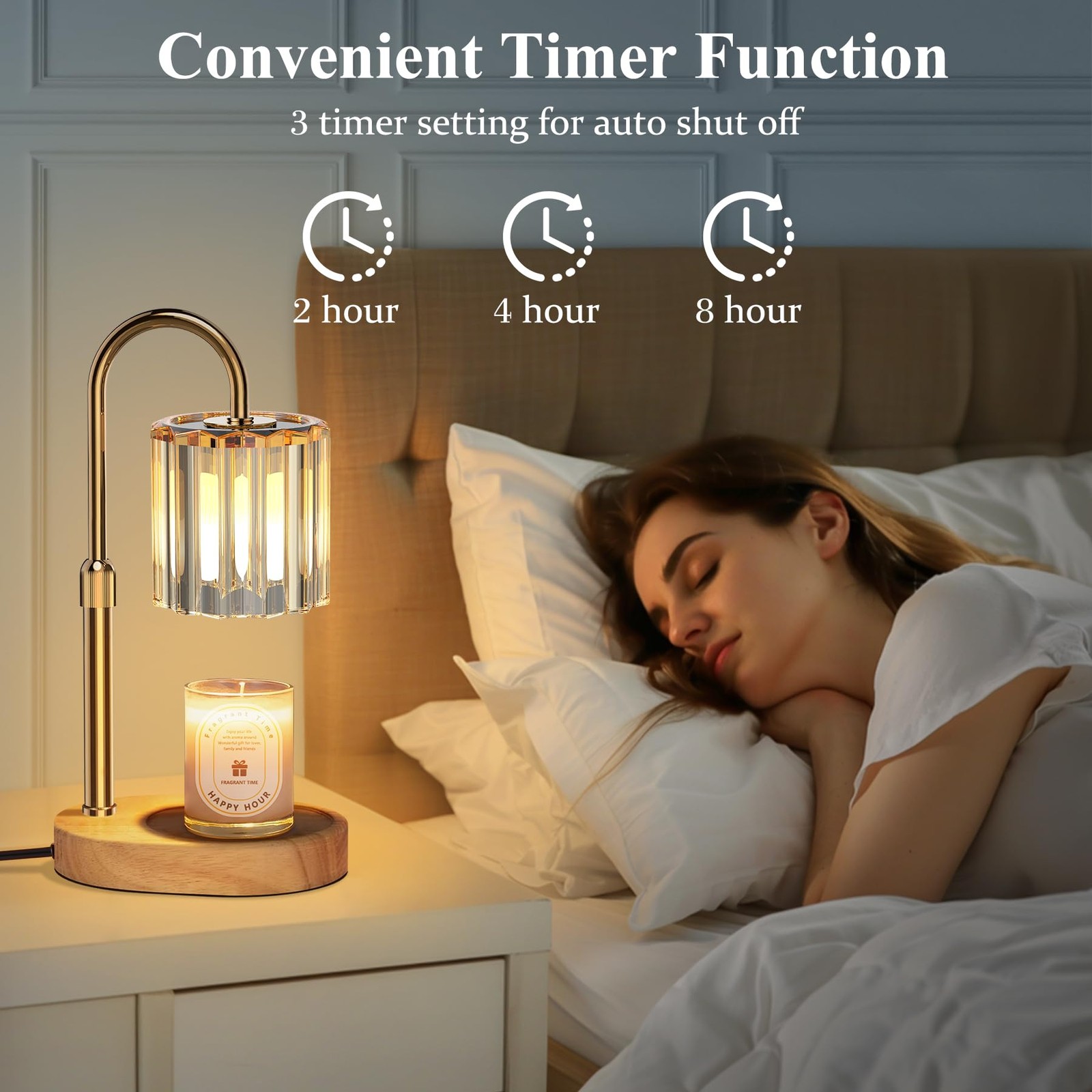 Candle Warmer Lamp, with Timer Dimmer Adjustable Height, Home Decor, Room Dec...
