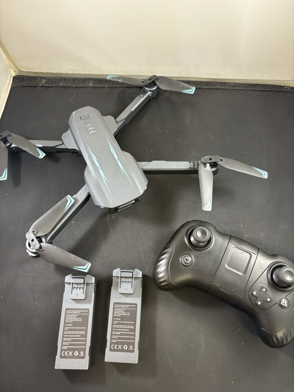 Foldable QuadChopper Drone for Beginners W/2 Batteries, Extra Parts & Case