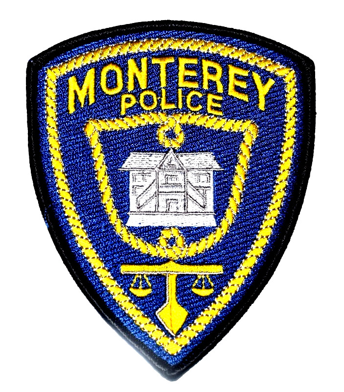 MONTEREY CALIFORNIA CA Police Patch CITY SEAL LOGO ROPE SCALE OF JUSTICE 3M