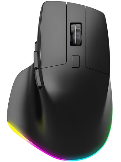 RGB Gaming Mouse Wireless Bluetooth USB-C 2400 DPI Ergonomic Vertical