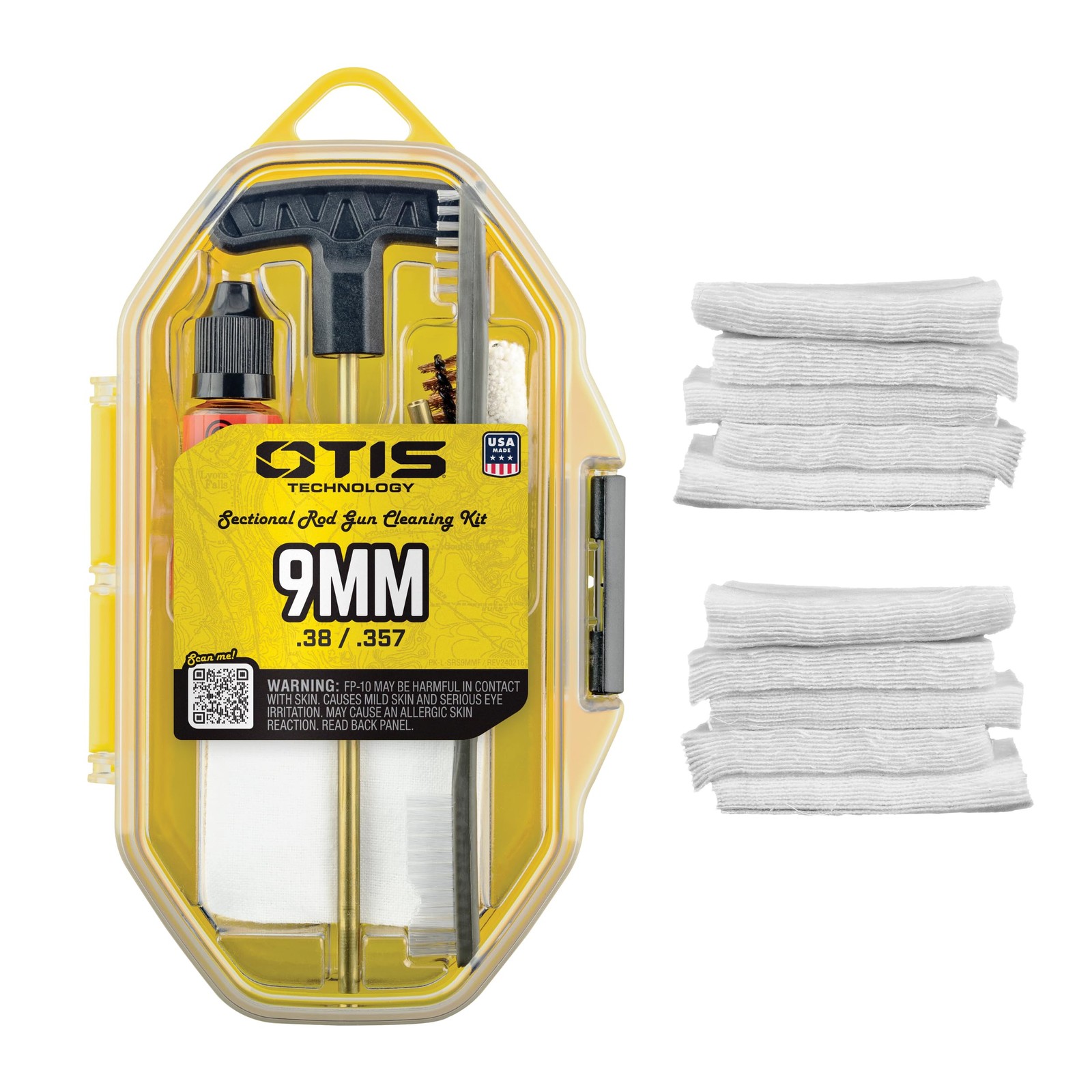 Otis Technology .38/9Mm/.357 Pistol Cleaning Kit Brass Rod And Extra Patches