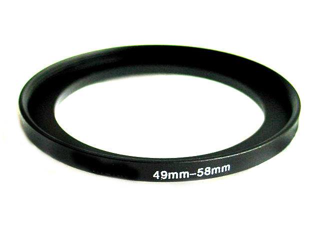 Step-down adapter ring 49-46 49mm-46mm Anodized Black for Camera, from US Seller