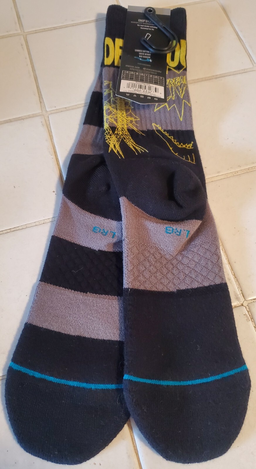 SOUNDGARDEN STANCE SOCKS Adult Size Large 8-13 Punk Rock 90's Grunge Dino HTF