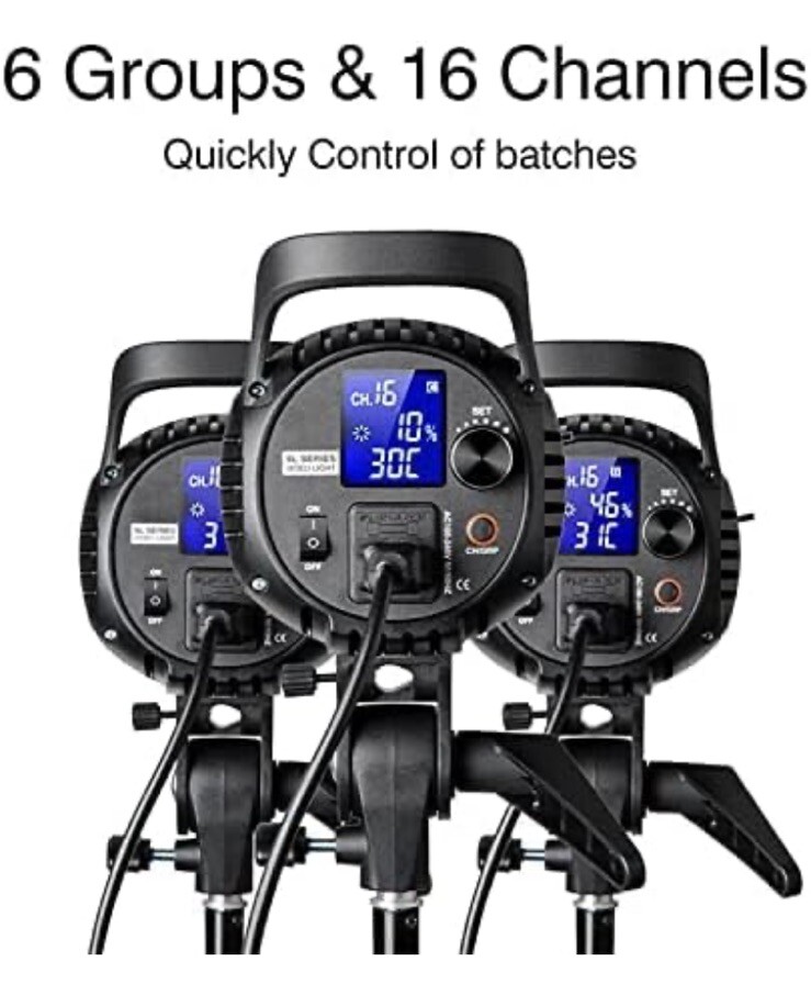 Godox SL-60 LED Video Light 5600K LCD Display Remote Control (Daylight-Balanced)