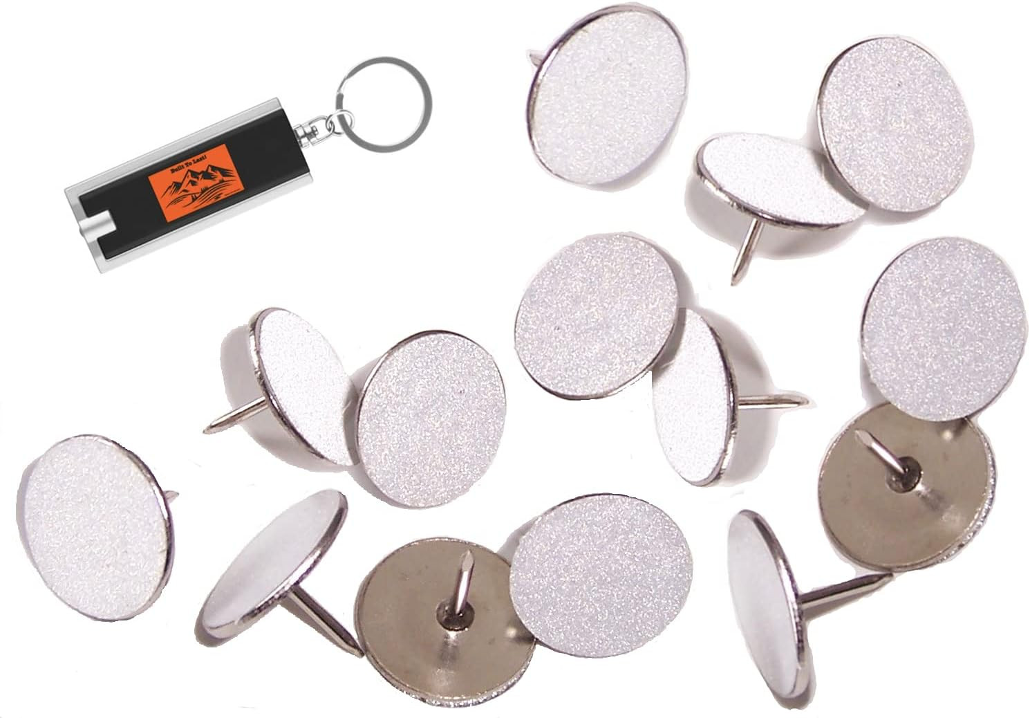 Tachuelas Reflectantes Blancas Paquete 100 Para Marcacion Senderos Con Luz LED