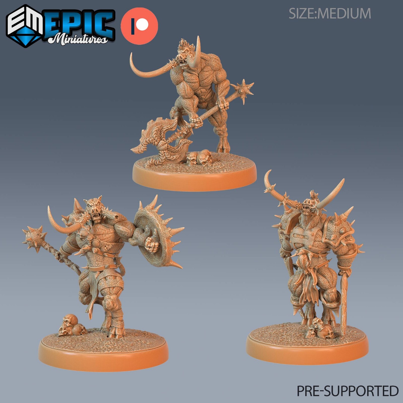28mm Miniatures - Wereboar Dungeons and Dragons DnD Fantasy Miniature