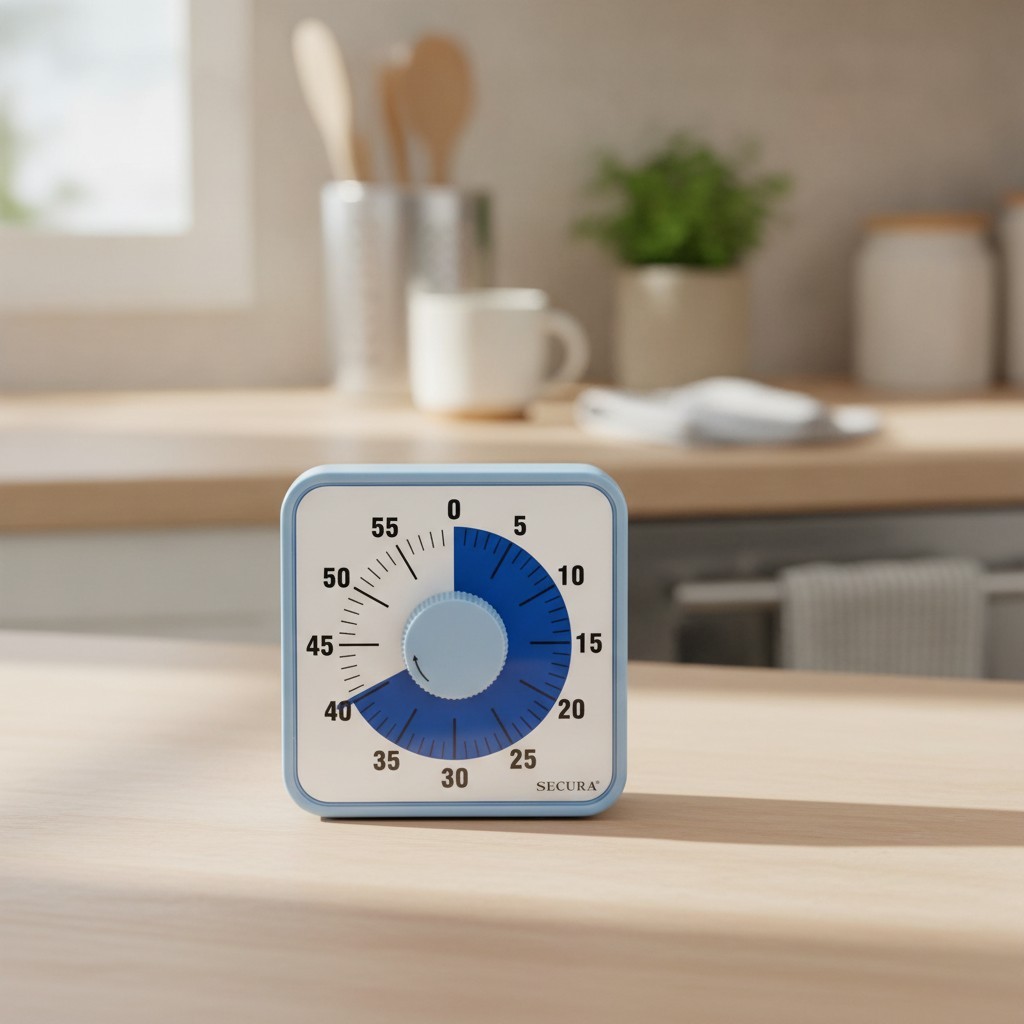 Magnetic Backing Mechanical Timer - 60-Minute Visual Countdown for Kids & Adults