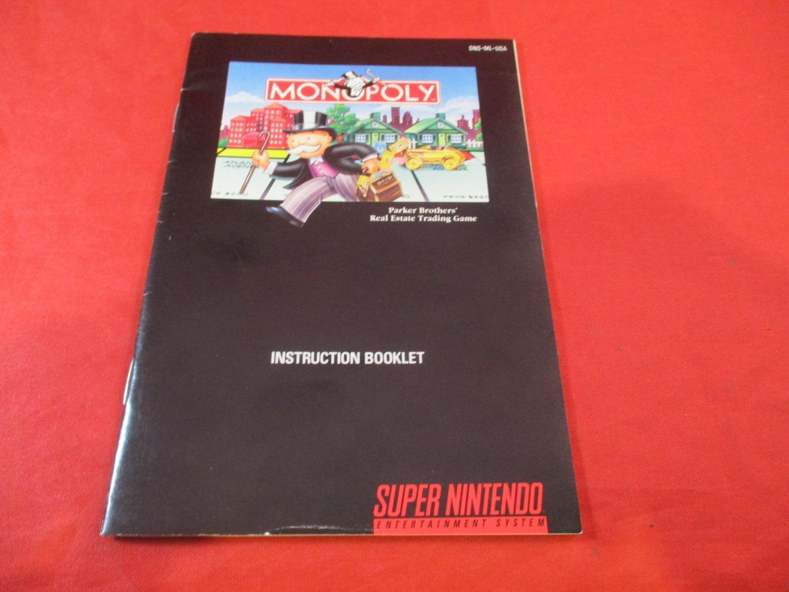 Monopoly Super Nintendo SNES Instruction Manual Booklet ONLY #Z1