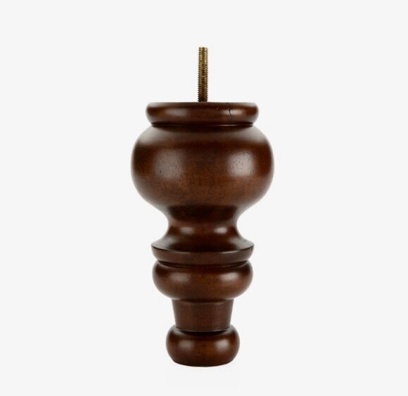 7" Wood Round Tapered Furniture Feet - Set of 4