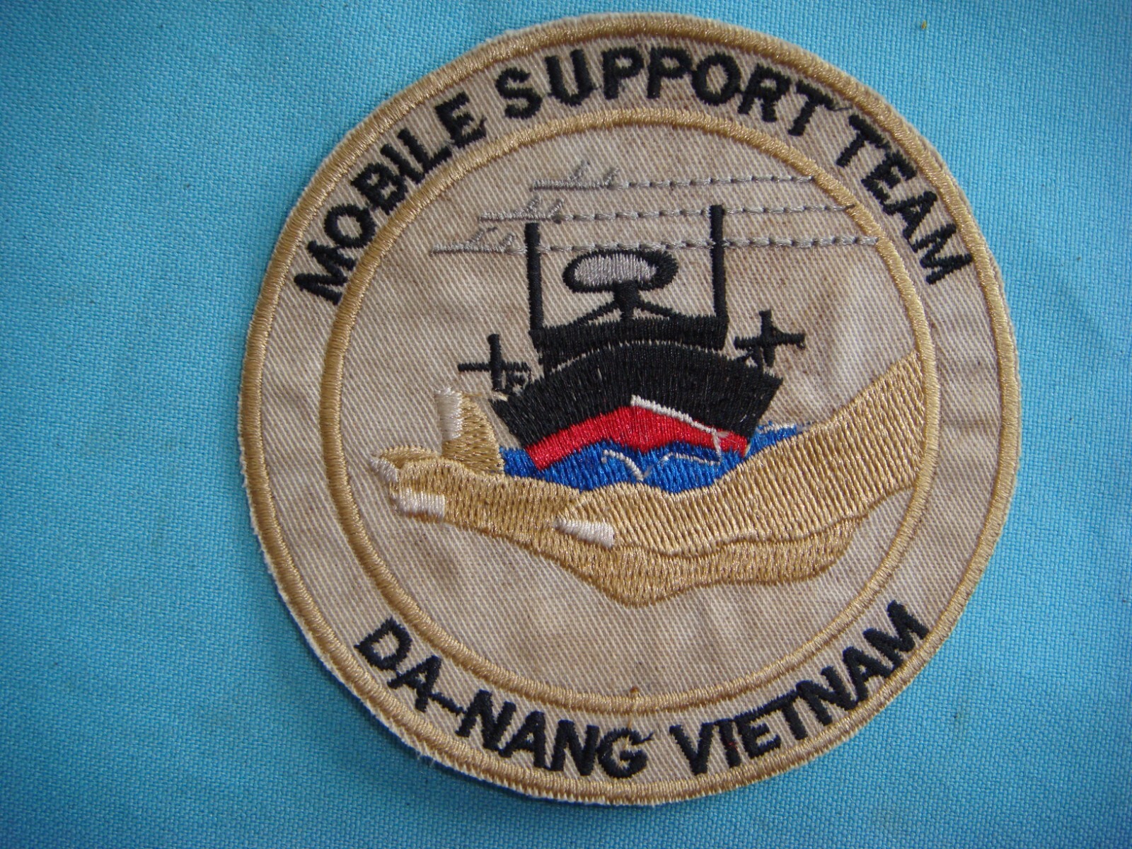 VIETNAM WAR PATCH, US NAVY MOBILE SUPPORT TEAM AT DA NANG