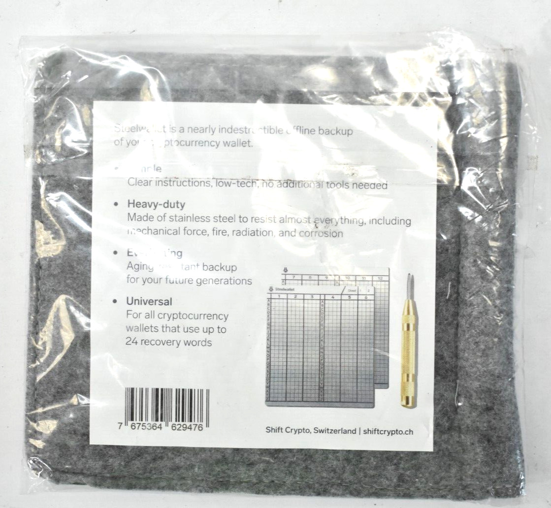 Shift Cryptosteel Wallet For Seed Backup Heavy Duty Everlasting Universal