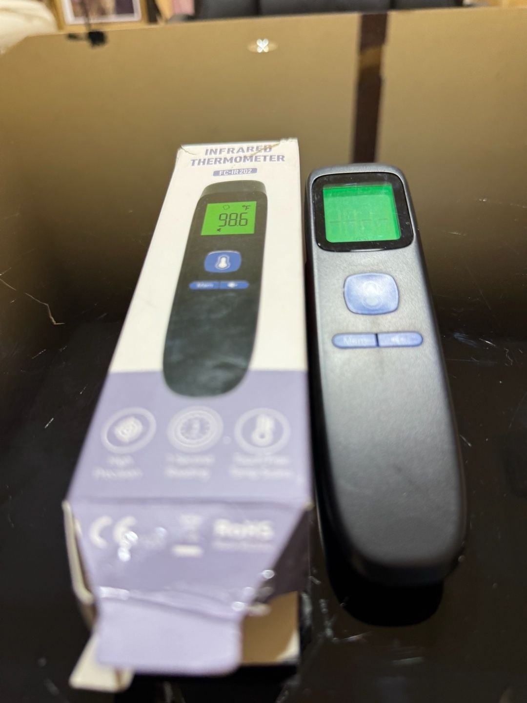 ANMEATE No Touch Forehead Thermometer Infrared Digital Baby Adult Fever Alarm