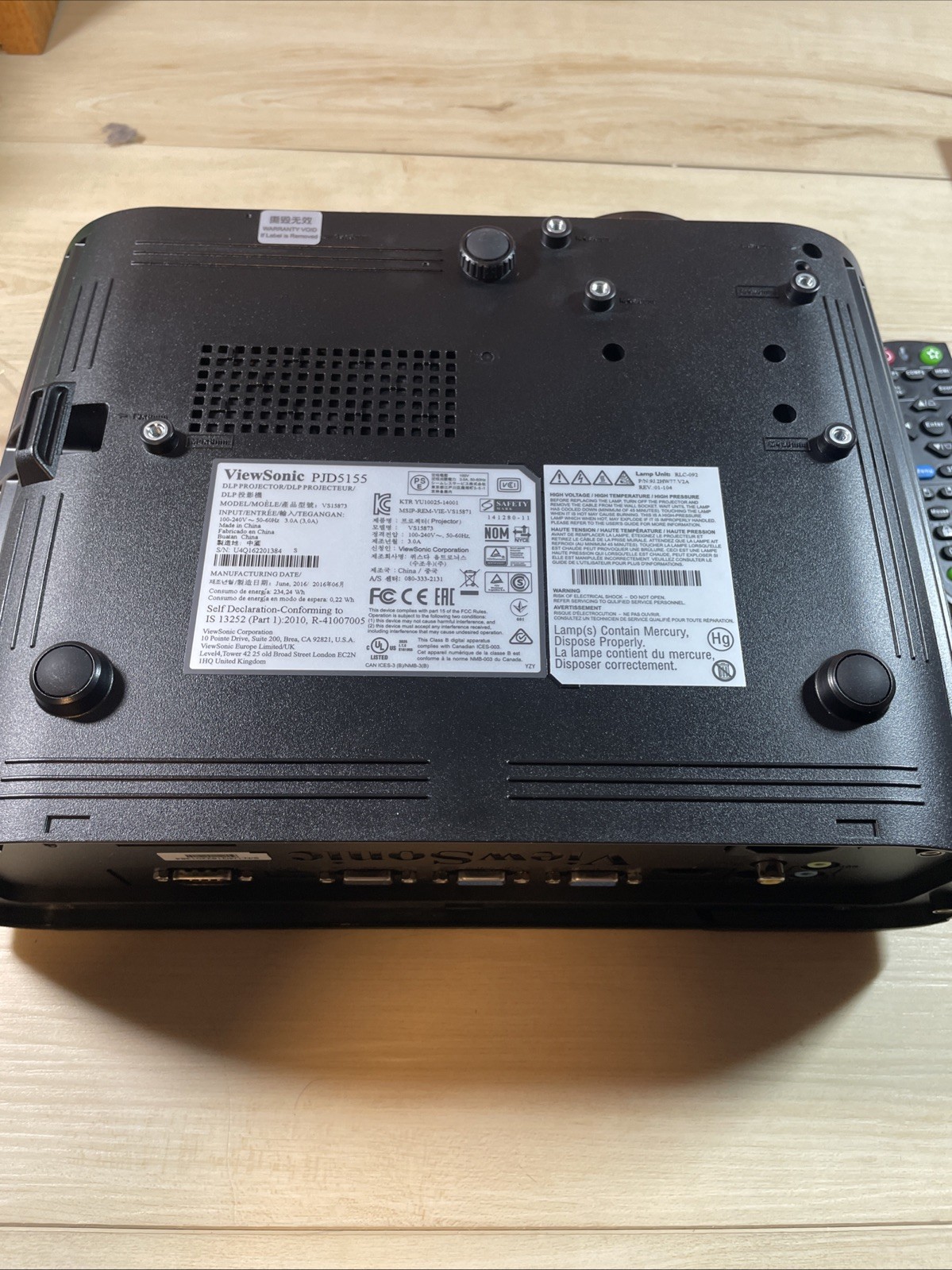 ViewSonic PJD5555w Lightstream 3D Ready DLP Projector New Open Box