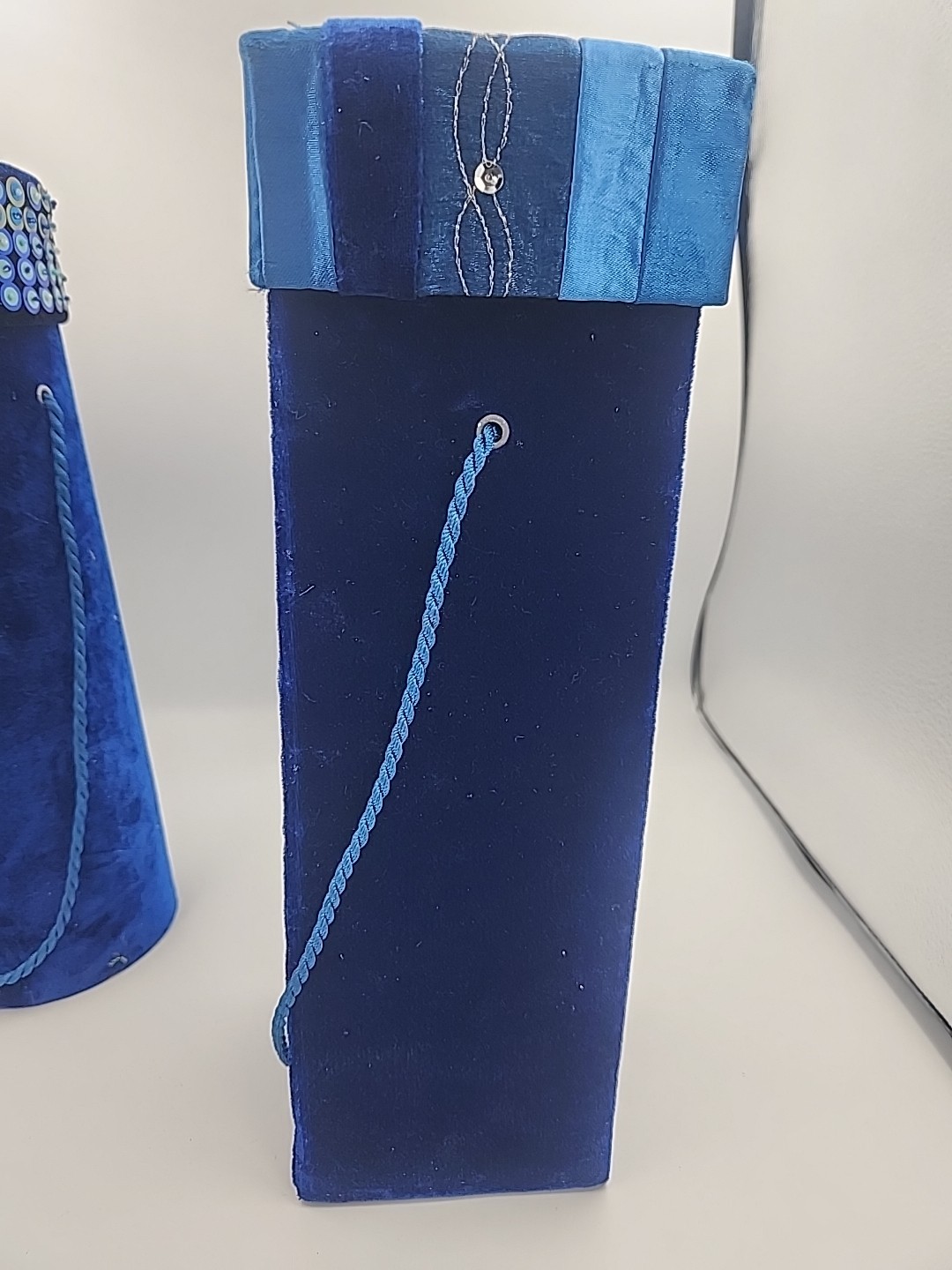 Vintage Blue Velvet Christmas Boxes