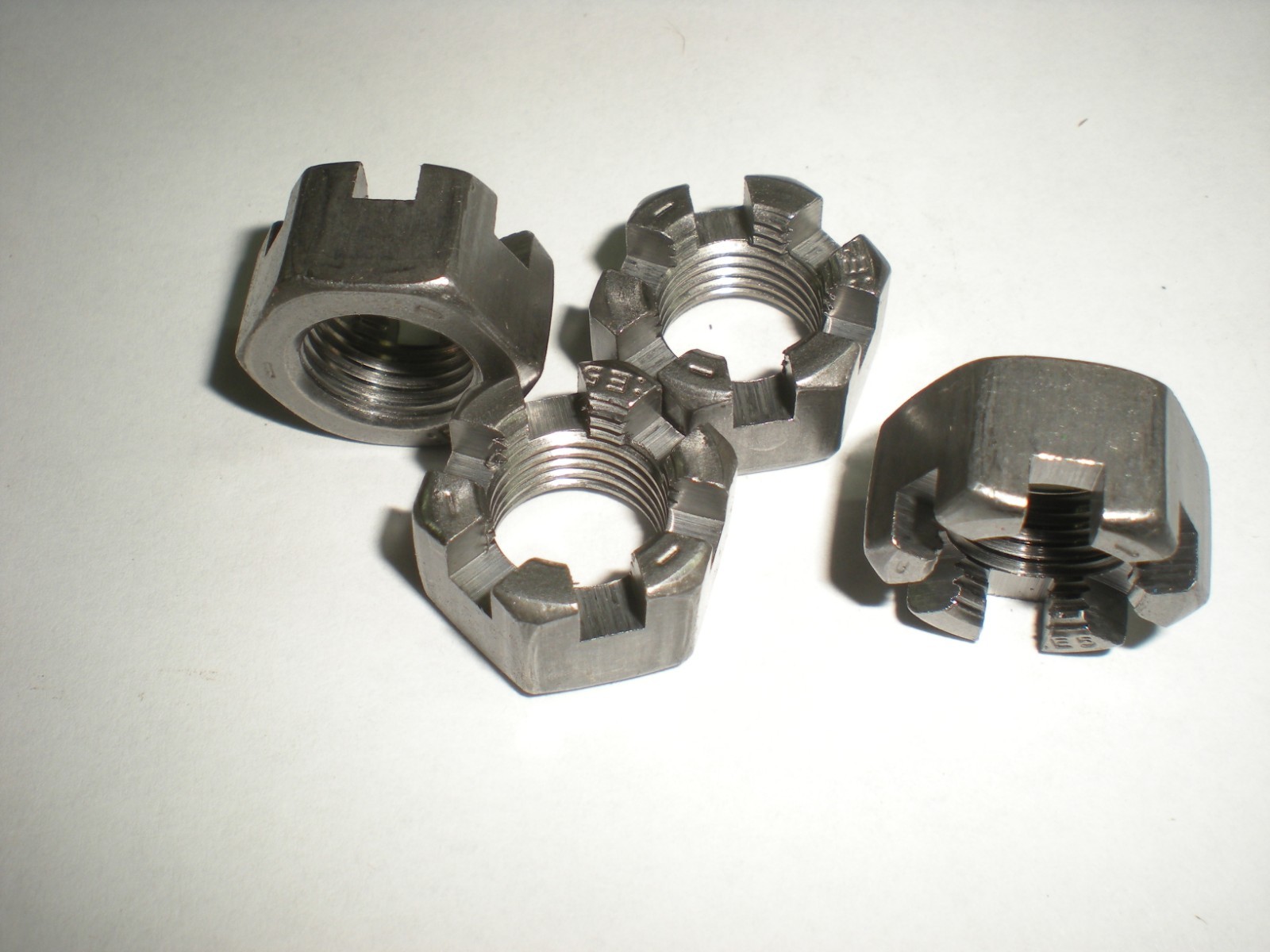 4X 1/2-20 Slotted Hex Castle Nuts 1/2"-20 SAE Fine Thread TIE ROD BALL JOINT NUT