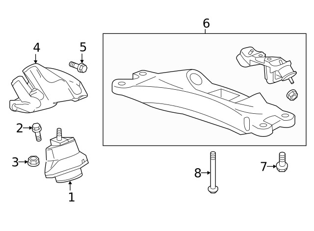 Genuine GM Passenger Side Engine Mount Bracket 84046829