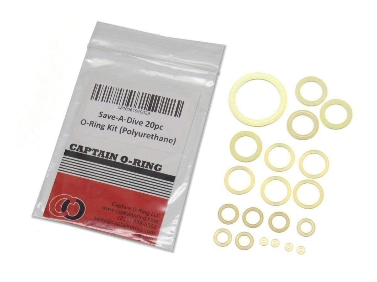 Captain O-Ring Save-A-Dive 20pc Scuba O-Ring Kit (Polyurethane)