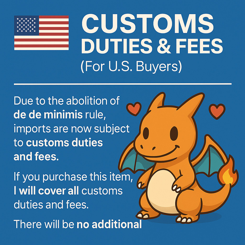 Customs Duties & Fees The seller will cover the duties and fees