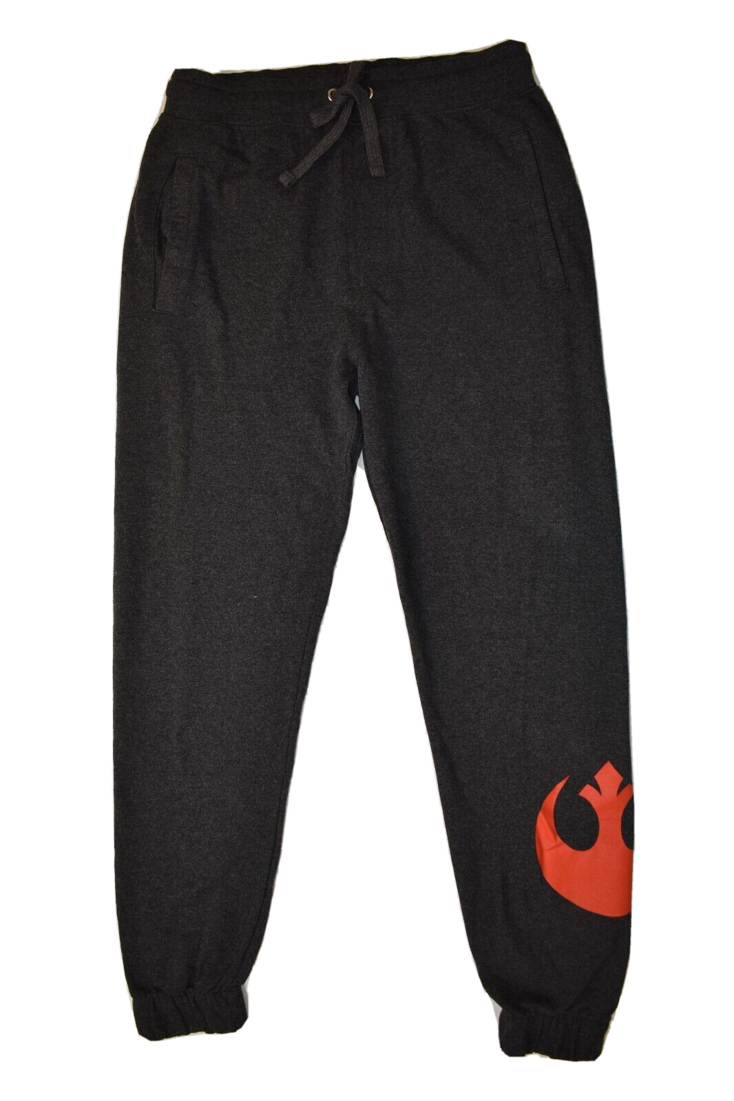 Star Wars Mens Rebel Logo Charcoal Heather Jogger Pants Sweatpants New 2XL