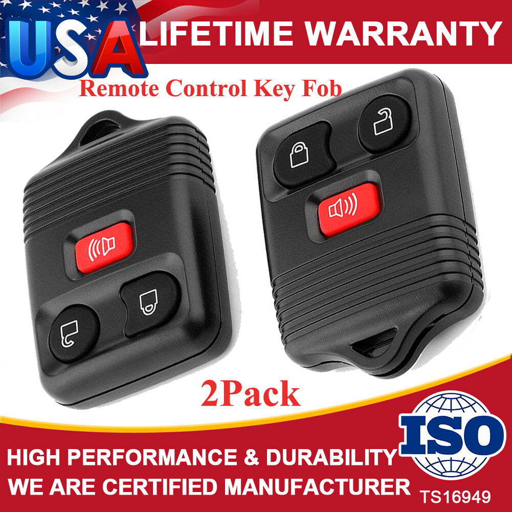 Pair of 2 Key Fob Keyless Entry Remote For Ford F87B-15K601 AB AA F150 F250 F350