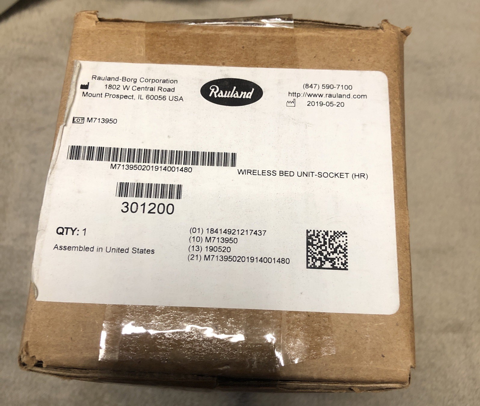 Rauland-Borg 301200 wireless bed unit socket New In Box