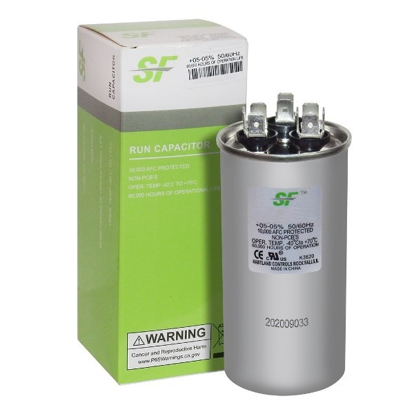 55+12.5 MFD 370 or 440 VAC Trane SFCAP55D125440R CBB65D Dual Round Run Capacitor