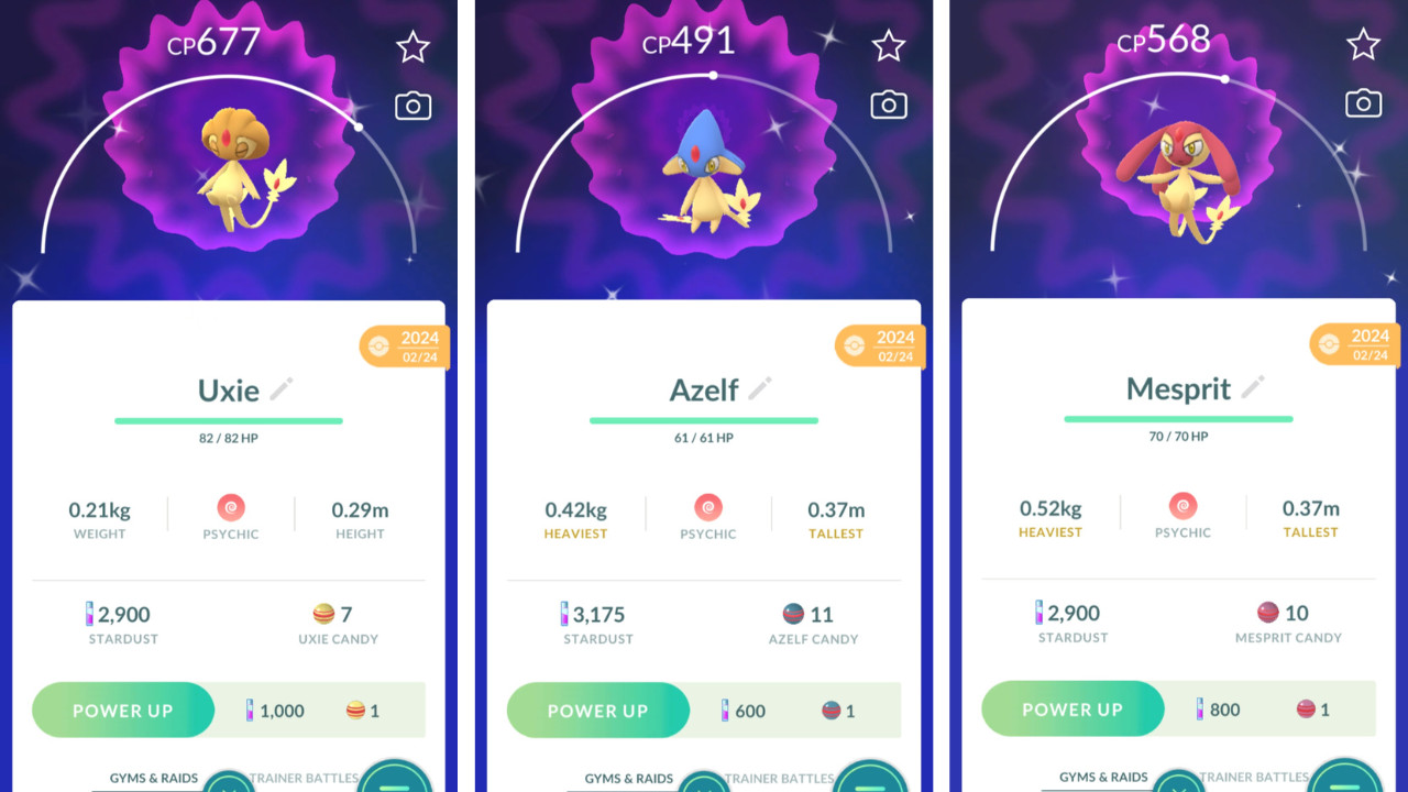 ✨Shiny Lake Trio (Dazzling Lakes Trio) Pokemon GO✨ Mini PTC 80k