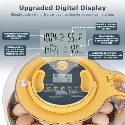 Incubators for Hatching Eggs, Egg Incubator with Automatic Egg Turning and Humid
