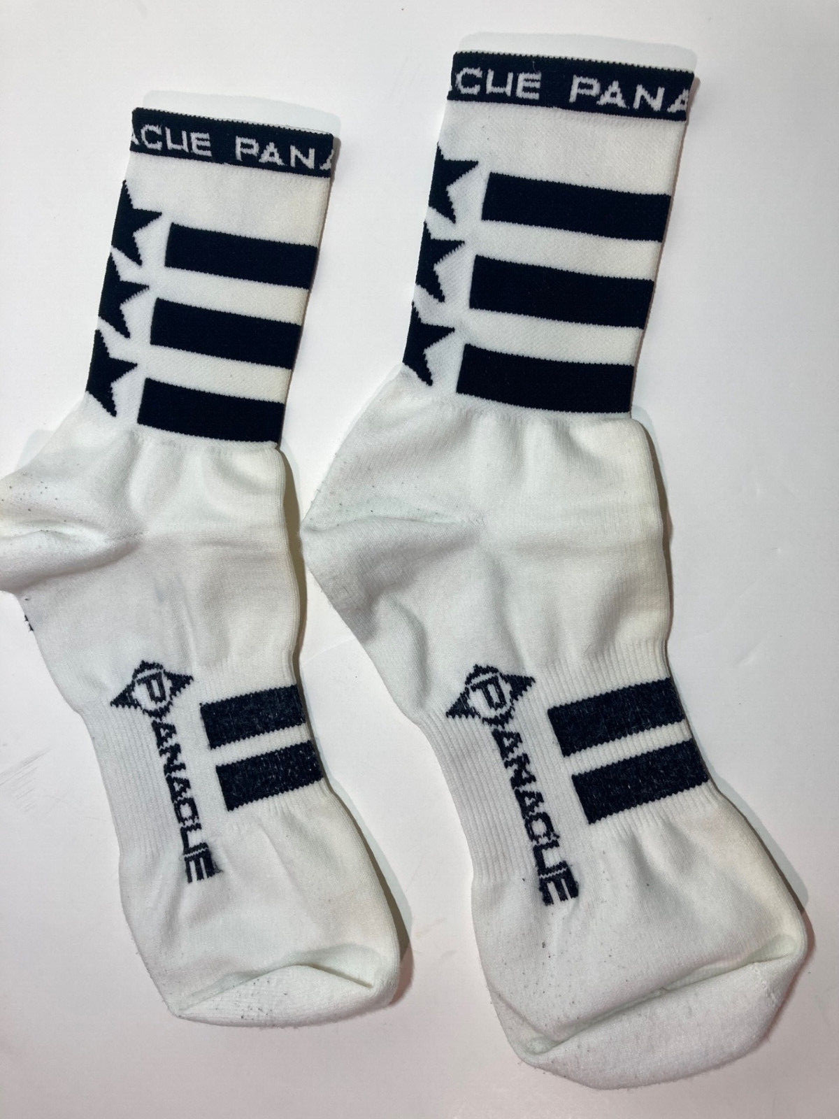 Panache Cyclewear Stars White 6" Race Socks L