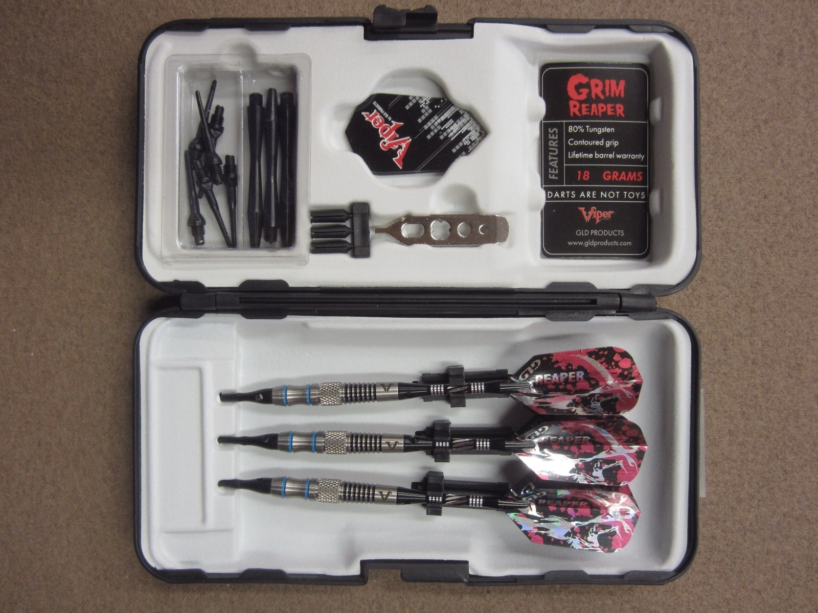 Viper Grim Reaper 18g Soft Tip Darts Tungsten 21-2501-18 w/ FREE Shipping & Case