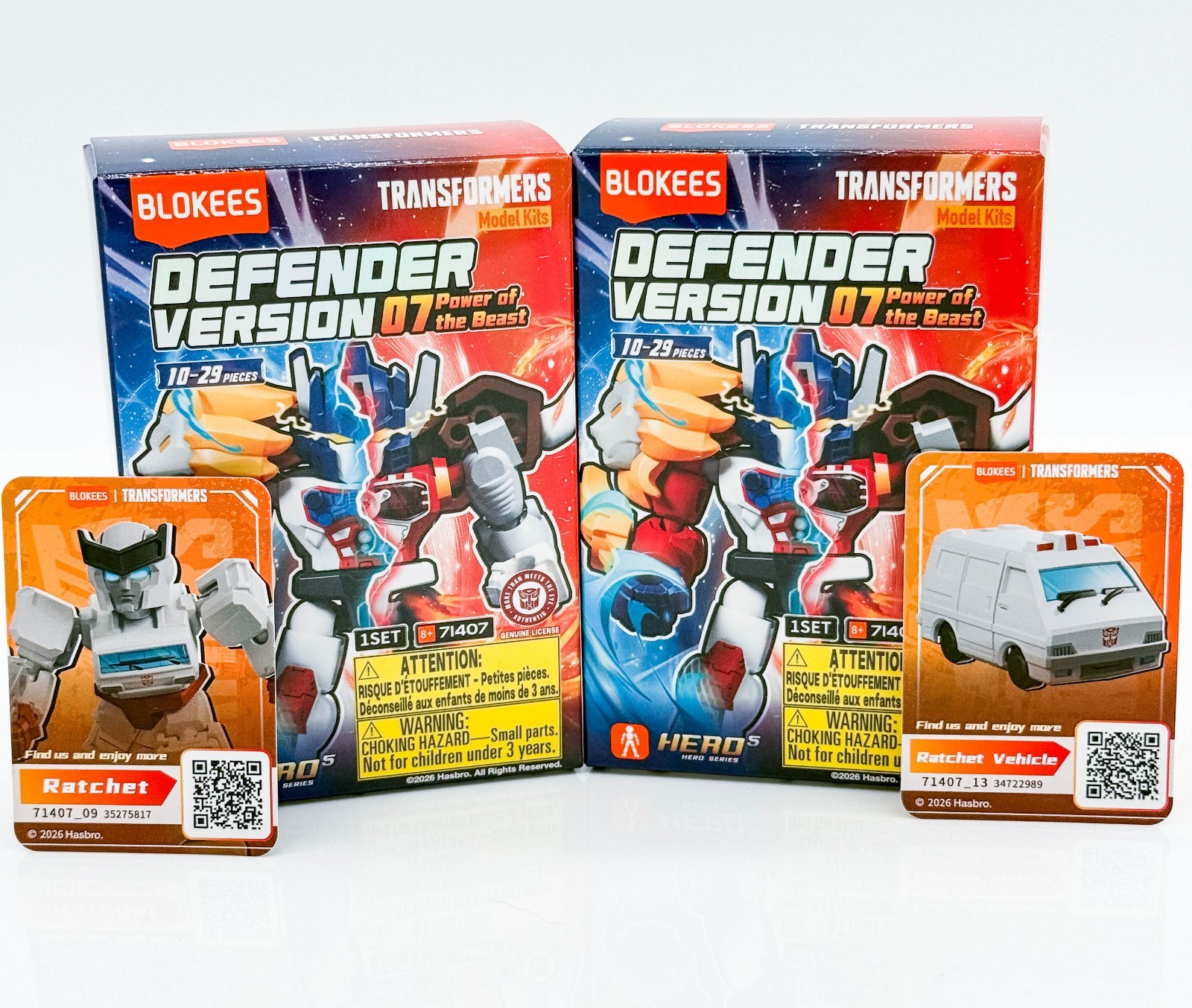 Blokees Transformers Defender Vol. 07 Model Kit - Ratchet and Vehicle Set of 2!