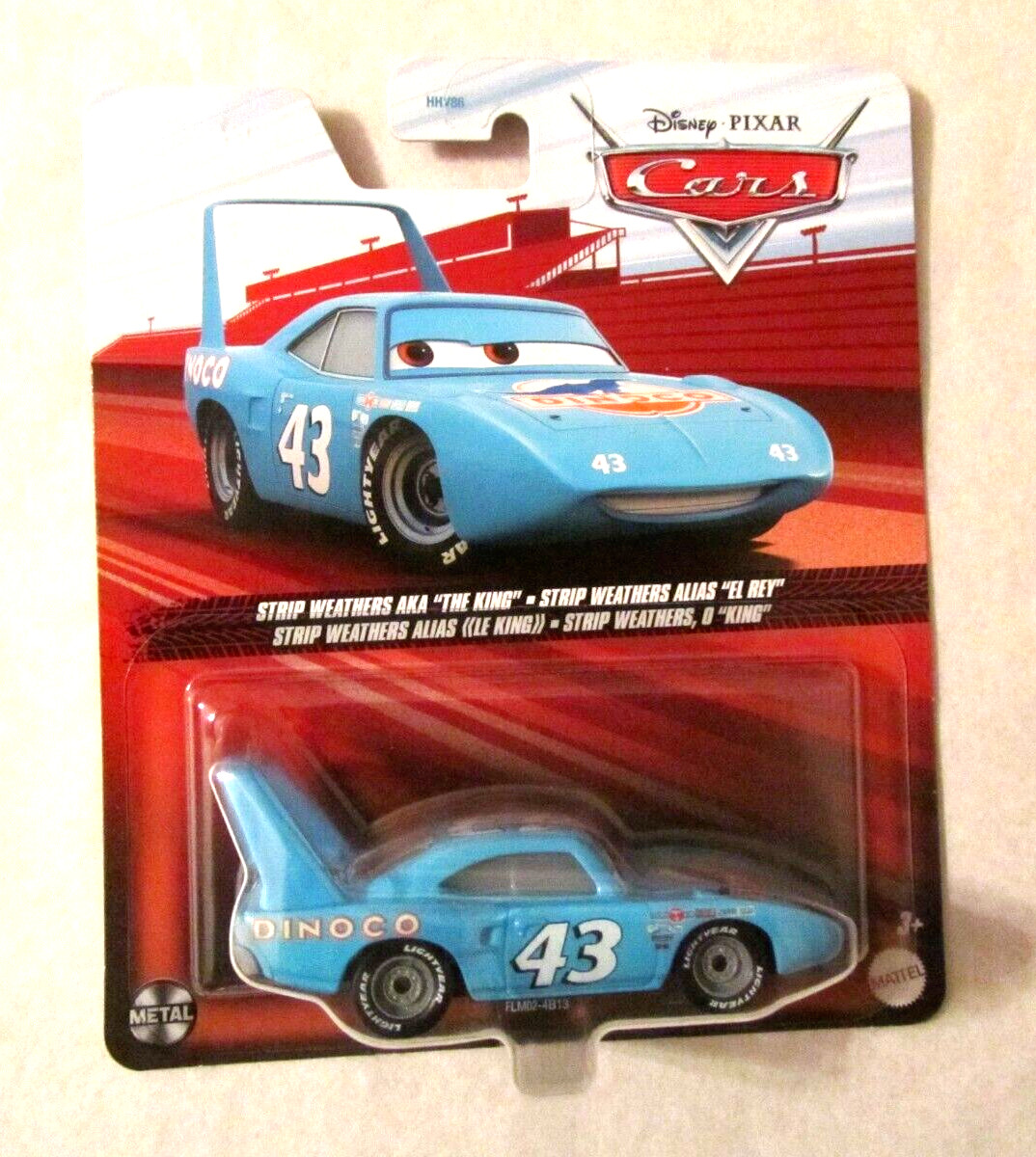 Disney Pixar Cars STRIP WEATHERS AKA "THE KING" ~ Dinoco #43 ~ Metal ~ NIP