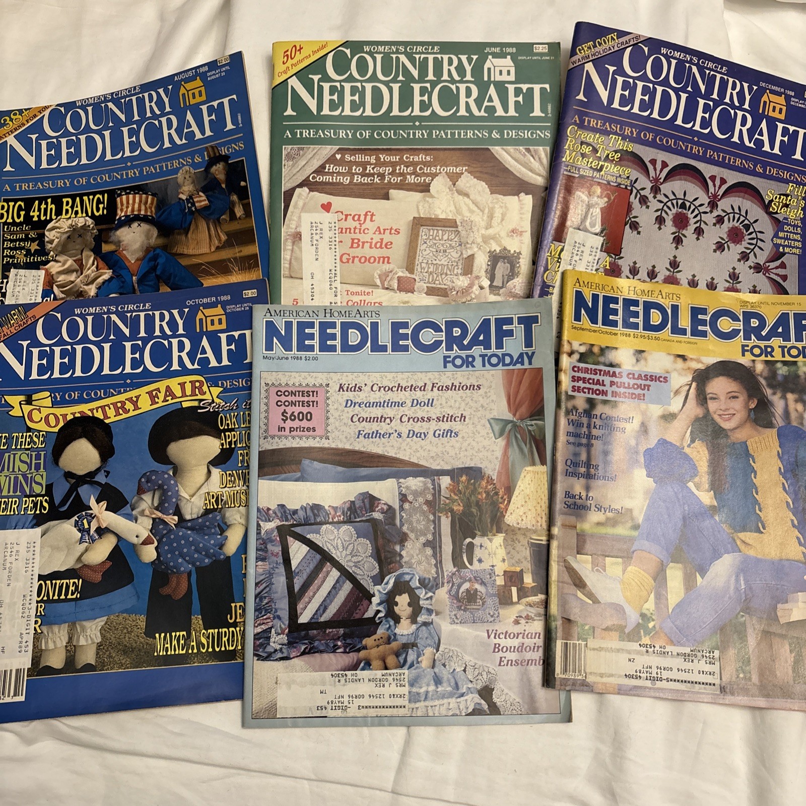 Needlecraft for Today & Country Needlecraft Magazine lot of 6 1988