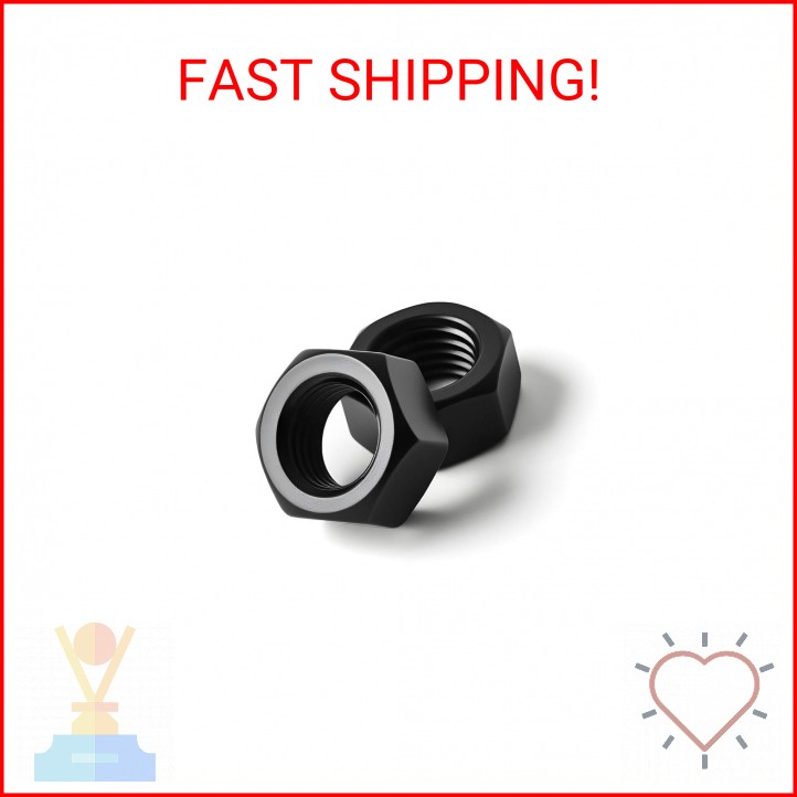 M6-1 (50 Pack) Hex Head Nuts, Black Oxide 304 Stainless Steel 18-8 Hexagon Nuts,