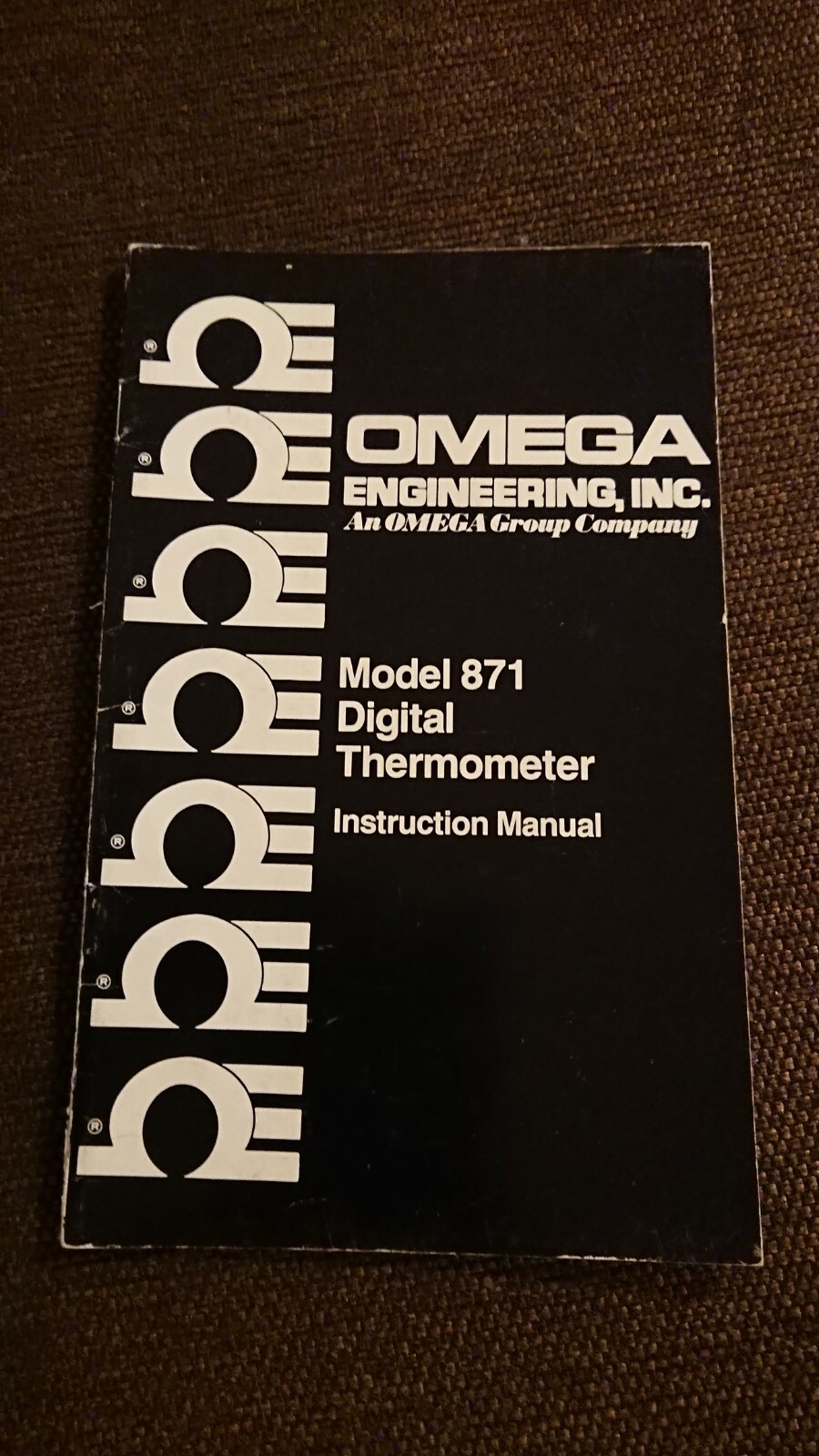 Omega Model 871 Digital Thermometer Instruction Operator's Manual schematic