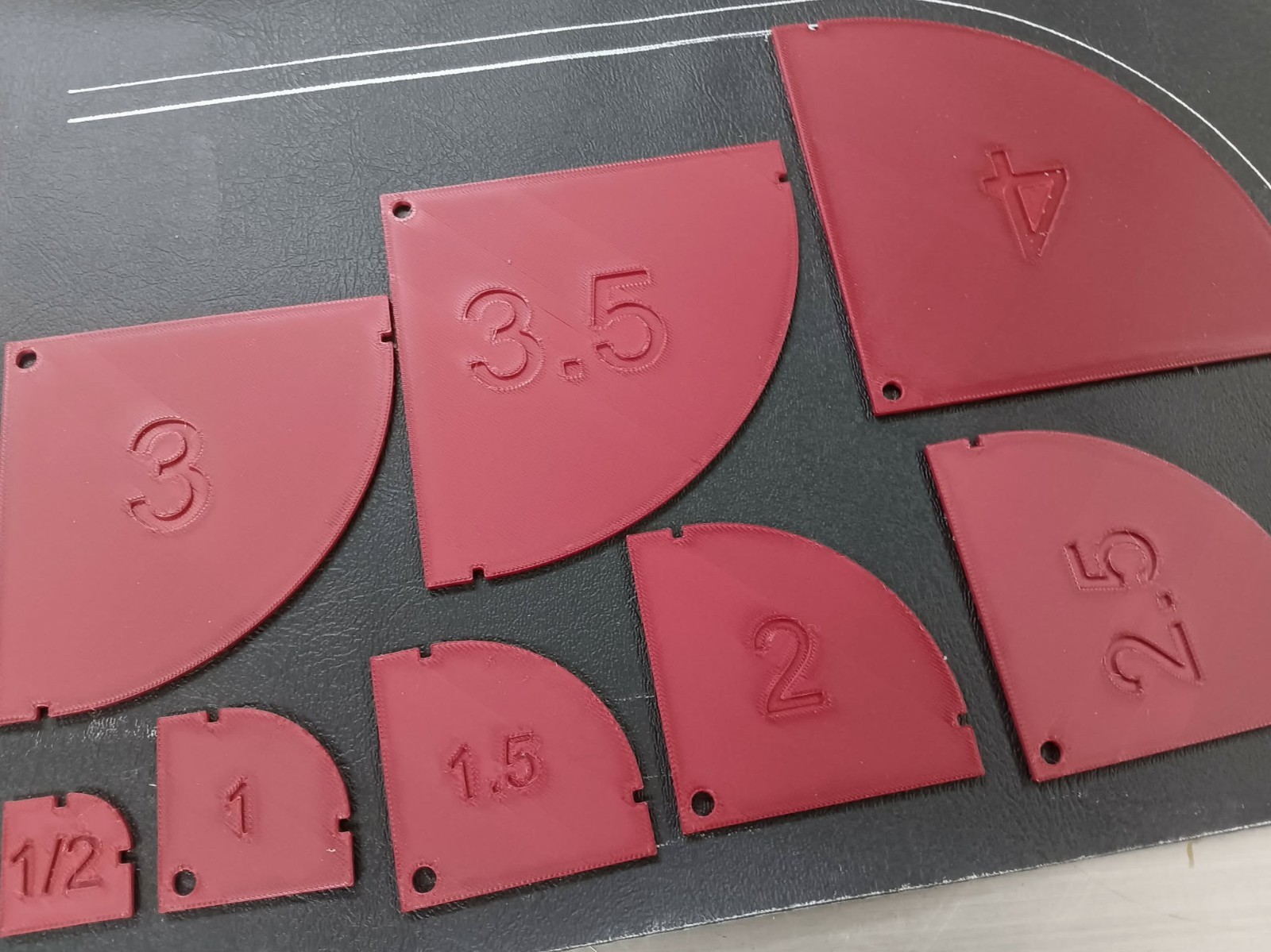 Precision Radius Gauge Set for Upholstery Pattern Design (0.5" – 4")