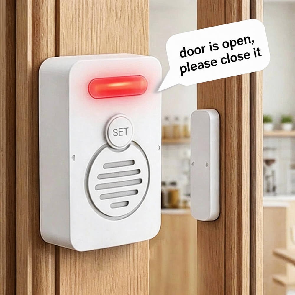 Voice Door Alarm Wireless Magnetic Sensor Adjustable Volume Entry Doorbell Alert