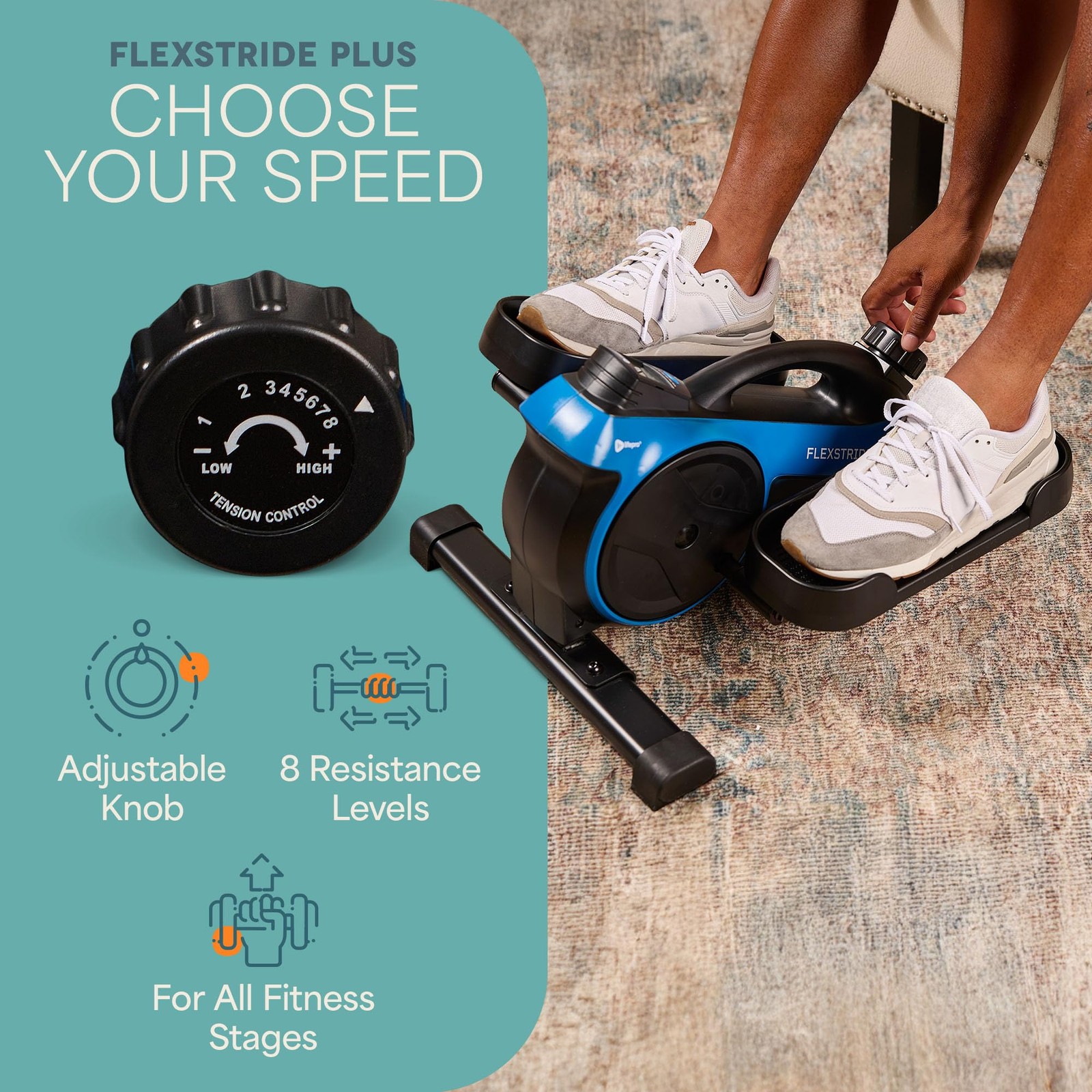 Lifepro Portable Elliptical Exercise Machine Under Desk - Motorized Pedal Exerc-