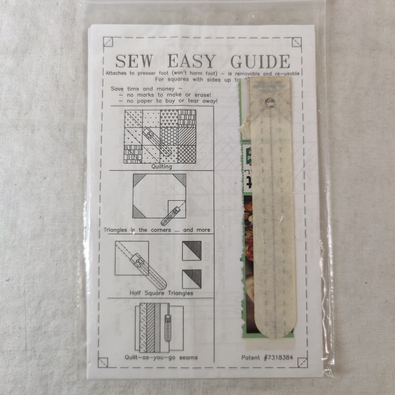SEW EASY GUIDE SewTogether QUILTING TOOLS TEMPLATE RULER MARKING GUIDE Sara Gray