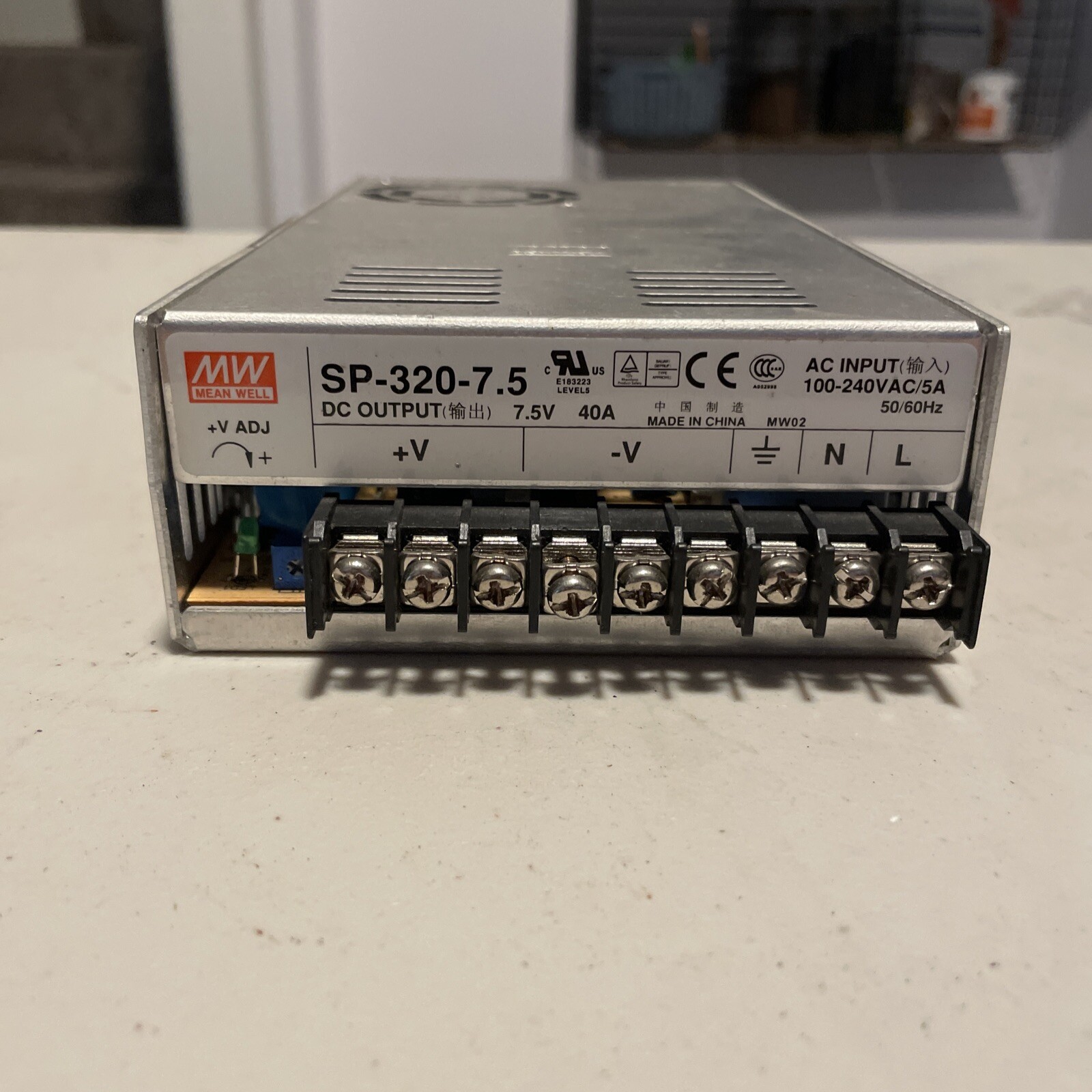 SP320-7.5 7.5VDC Power Supply Meanwell