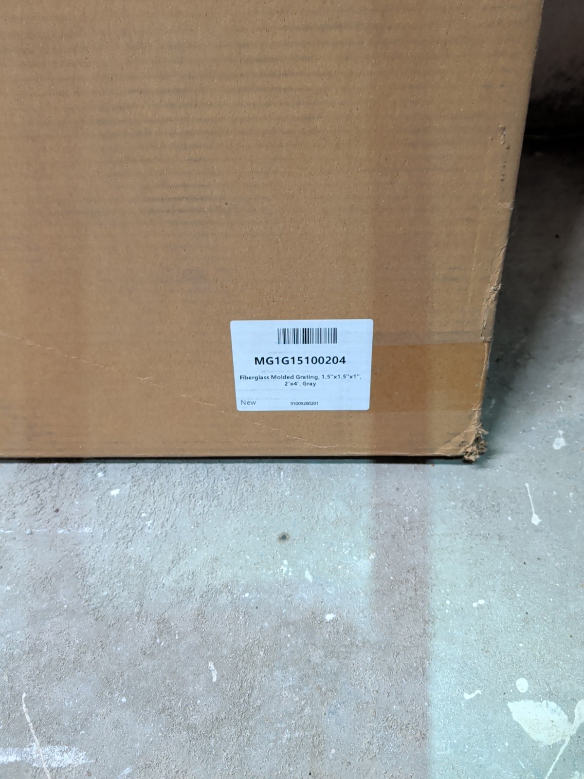 2 Ft. X 4 Ft. X 1 In. Fiberglass Molded Grating, 1.5 In. X 1.5 In. X 1 In.,