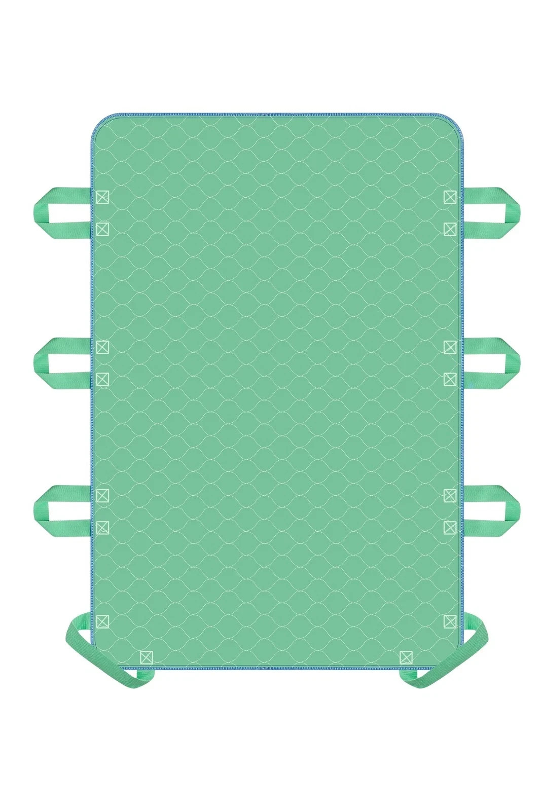 Positioning Bed Pad with 8 Reinforced Handles-34 x 34" x 52", Green